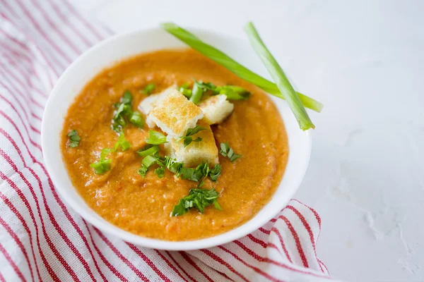 Sopa de creme de cenoura — Fotografia de Stock