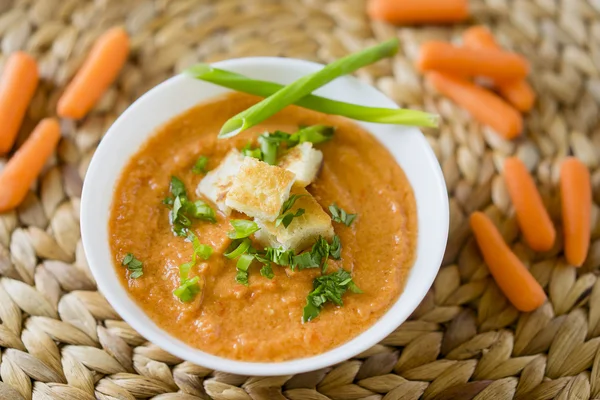Zuppa di crema di carote — Foto Stock