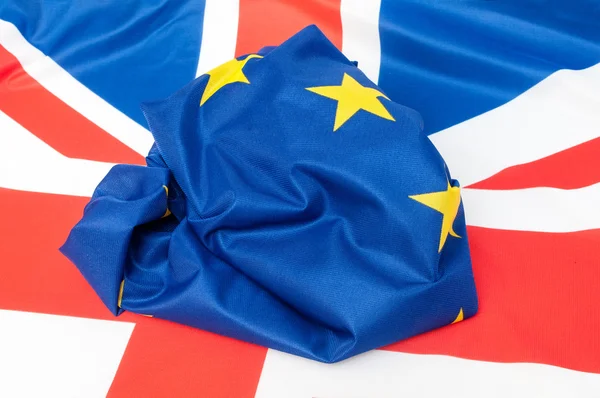 Europeiska unionens ökade flagga — Stockfoto