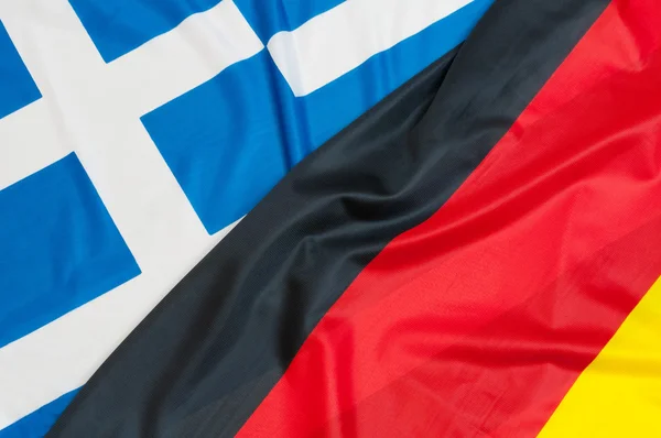 Lijst van vlaggen van Duitsland en Griekenland — Stockfoto