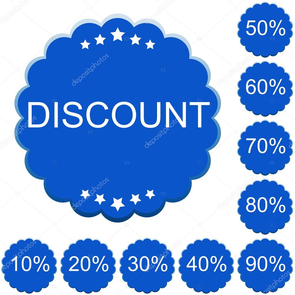 Discount price tags. Vector.