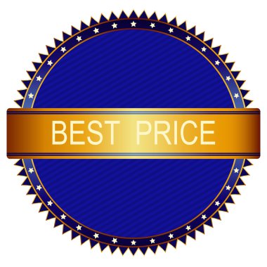 Altın mavi en iyi fiyat rozeti