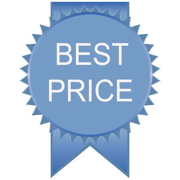 Blue best price badge — Stock Vector