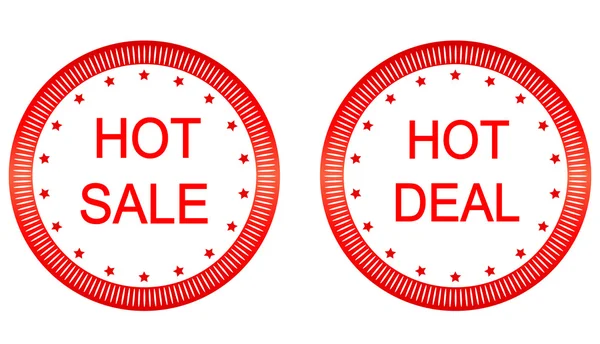 Векторная горячая распродажа, этикетки Hot Deal . — стоковый вектор