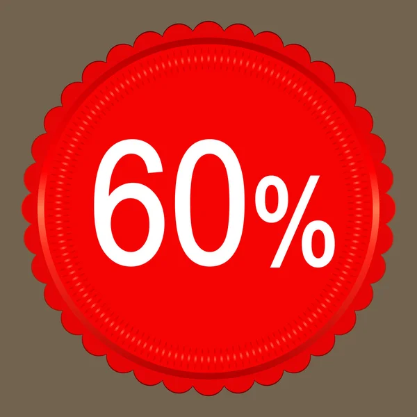 Försäljning 60 procent banner design — Stock vektor