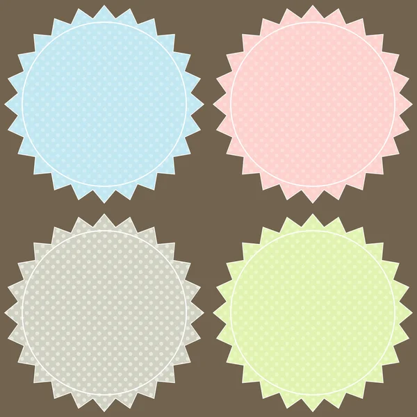 Ensemble vectoriel étiquettes pastel — Image vectorielle