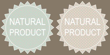 Doğal ürün etiketi, etiketi vektör