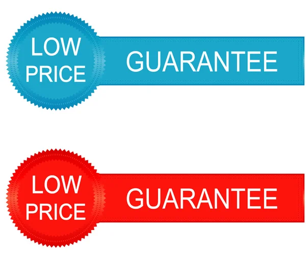 Lågt pris garanti etiketter, vektor illustration — Stock vektor