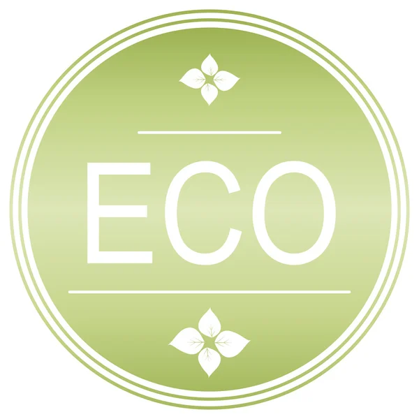 Eco label with retro vintage design. Vector — Stock Vector