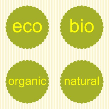 Eko ve biyografi etiketleri koleksiyonu