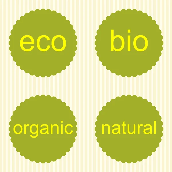 Eco en bio labels-collectie — Stockvector