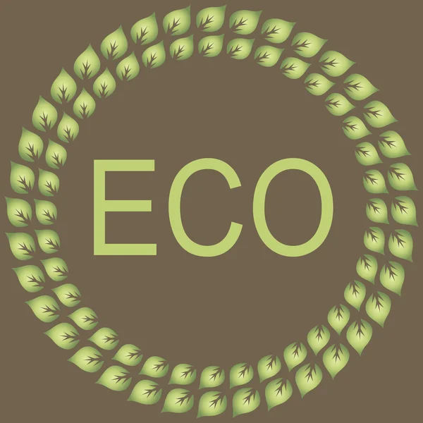 Collection of eco labels — Stock Vector