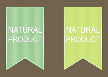 Doğal ürün etiketleri ve öğeleri