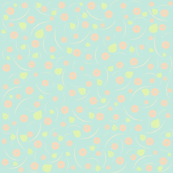 Blauw pastel bloemmotief — Stockvector