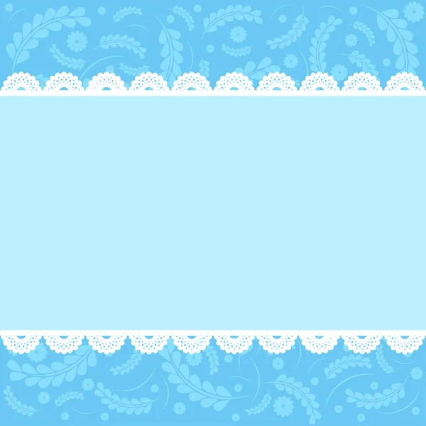 Tarjeta de felicitación floral azul — Vector de stock