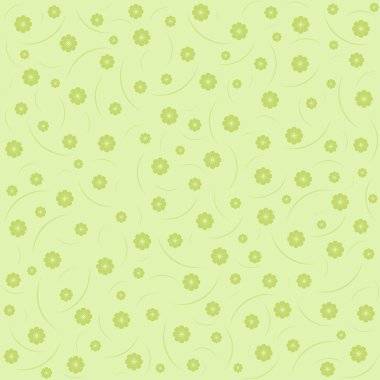 Çiçekli zarif yeşil desen