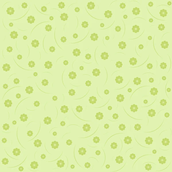 Çiçekli zarif yeşil desen — Stok fotoğraf