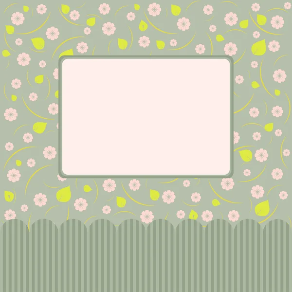 Template with floral decoration. — Stock Photo, Image