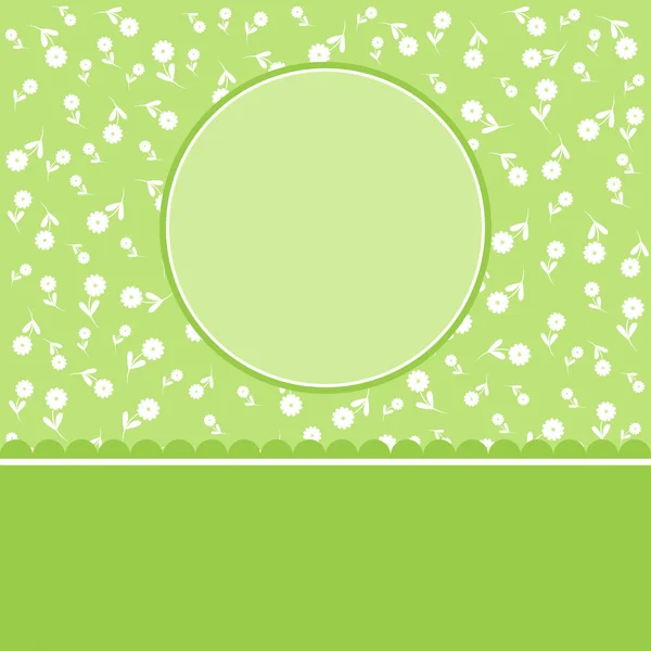 Зеленый шаблон с цветочным декором . — стоковое фото