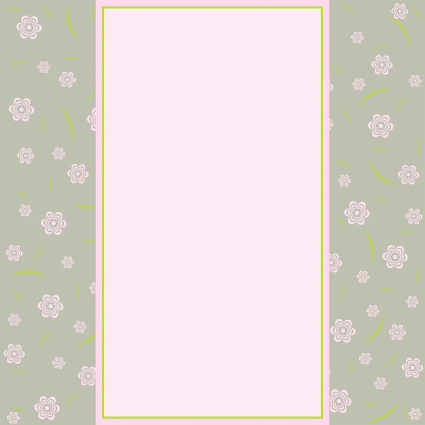 ビンテージ スタイルの花の飾りの背景を持つカード. — ストックベクタ