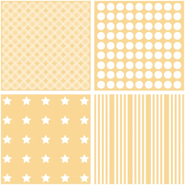 Vector set of four pattern — Stock Vector