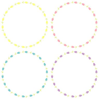 Güzel çiçek çerçeveler koleksiyonu