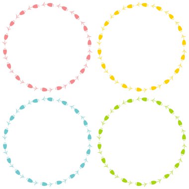 Çiçek çerçeve koleksiyonu.