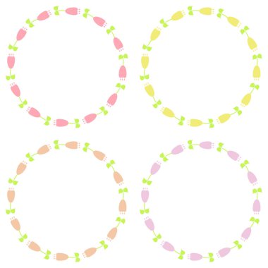 Güzel çiçek çerçeveler koleksiyonu