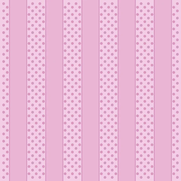 Motif à pois, fond rose — Image vectorielle