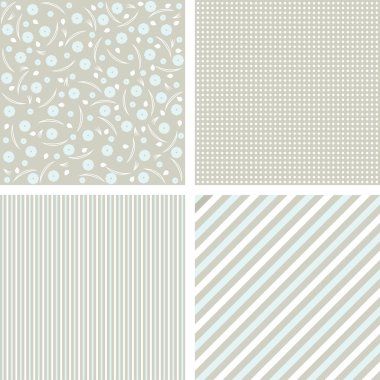 4 tatlı vektör desen seti