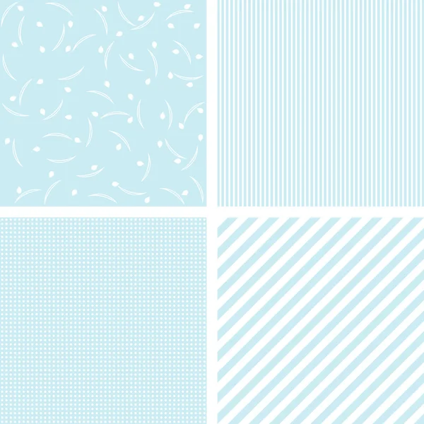 Set of 4 cute vector patterns — Stock Vector