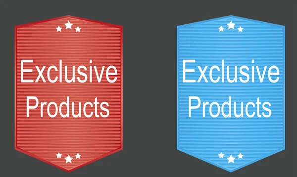 Banner adesivo produto exclusivo duas versões . —  Vetores de Stock