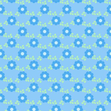 Şirin komik çiçek deseni