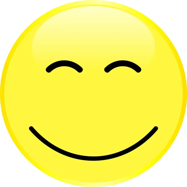 Viso sorridente con un'emozione positiva . — Vettoriale Stock