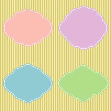 Vintage çerçevelerin vektör kümesi