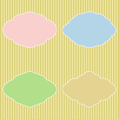 Vintage çerçevelerin vektör kümesi