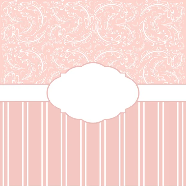 Tarjeta de invitación con fondo floral elegante . — Vector de stock