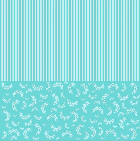 Modèle de fond floral et d'invitation bleu vectoriel — Image vectorielle