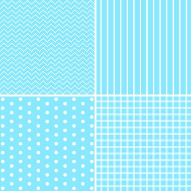 Dört şirin retro desenleri