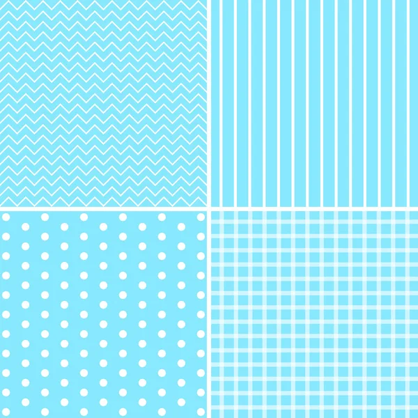 Set of four cute retro patterns — Stock Vector