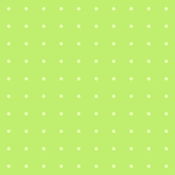Green polka dot background pattern — Stock Vector