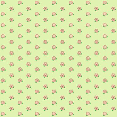 Klasik duvar kağıdı vintage çiçek deseni yeşil zemin üzerine