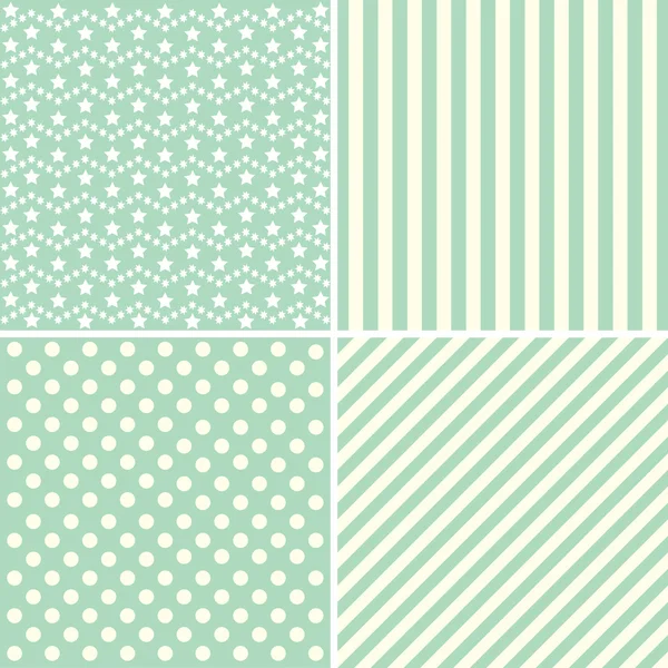 Cute patterns. Collection of backgrounds in delicate colors. — Stock Vector