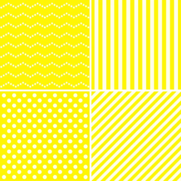 Set of sweet patterns in yellow color. — Stock Photo, Image