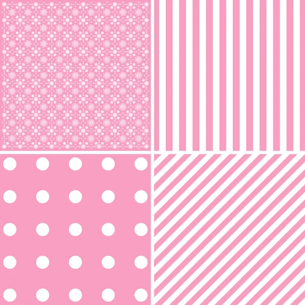 Set of four cute vector backgrounds. — Stock Vector