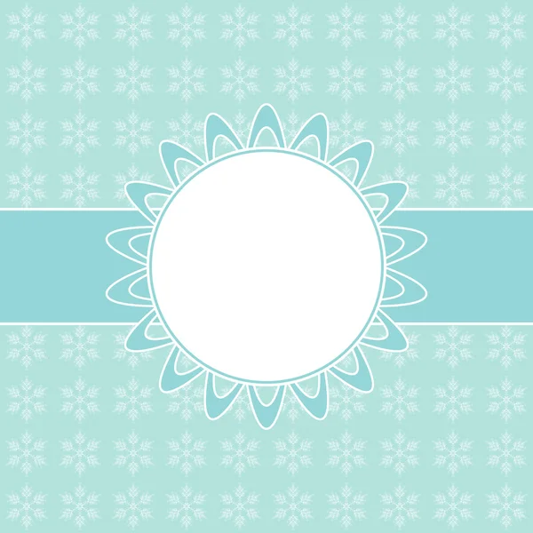Cartão azul com flocos de neve de Natal —  Vetores de Stock