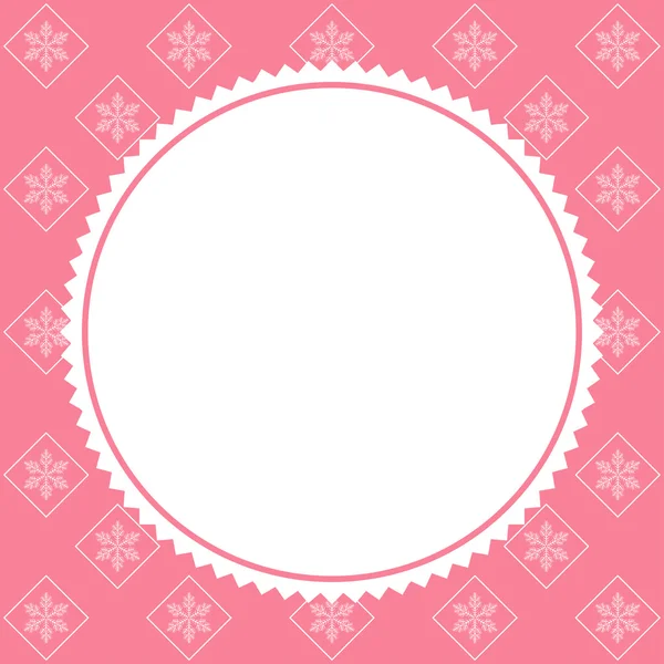 Fondo rosa con copos de nieve — Archivo Imágenes Vectoriales