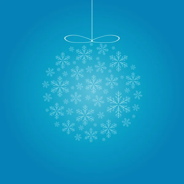 Merry Christmas card en sneeuwvlokken achtergrond. — Stockvector