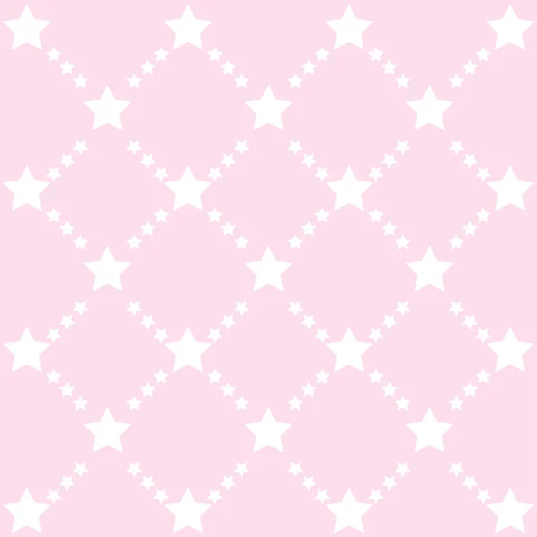 Roze patroon met sterren — Stockvector
