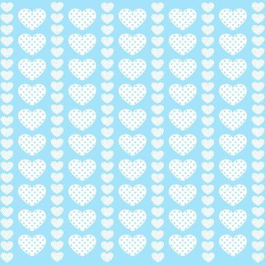 Mavi kalp desen aşık